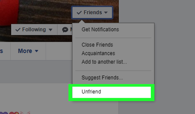 Make a ‘unfriend’ list