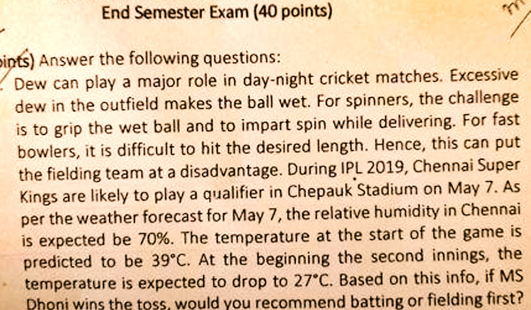 IIT-Madras Question Paper Makes Headline