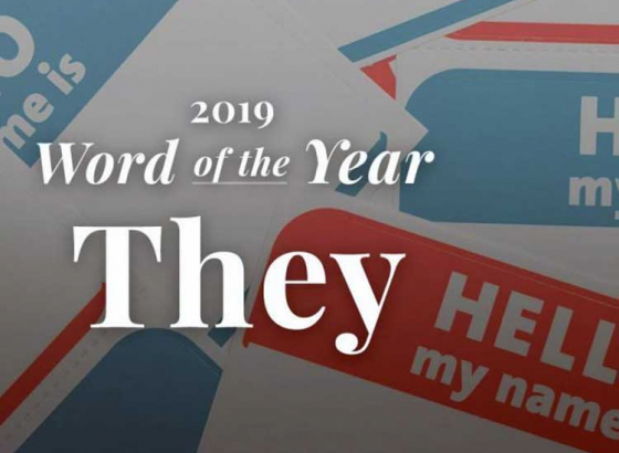 Merriam Webster names 'They' as its Word of the Year for 2019